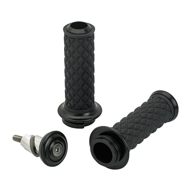 Biltwell Alumicore Grips. Black – 2008–2025 H-D with E-throttle