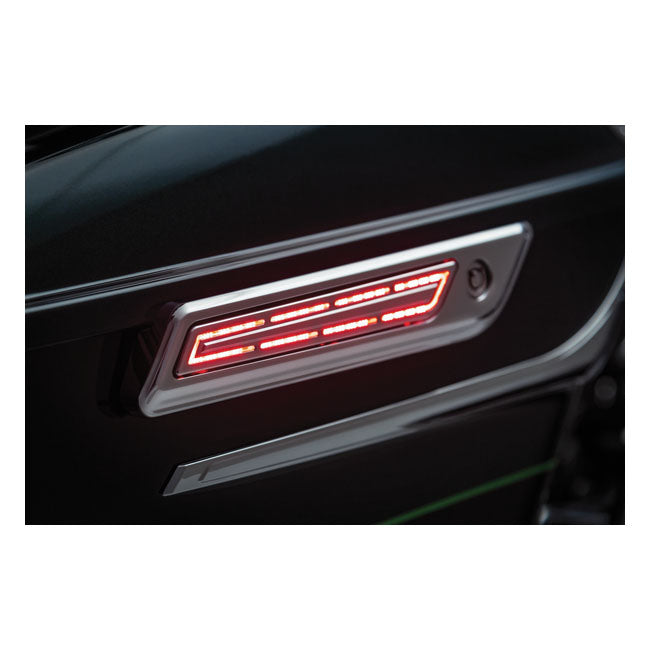 Kuryakyn LED Saddlebag Hinge Accents. Chrome – 2014–2023 FLT/Touring with Hard Bags…