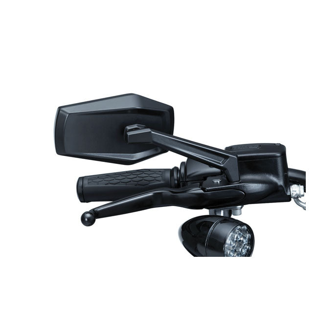 Kuryakyn Hex Mirrors. Satin Black, Ece – All H-D