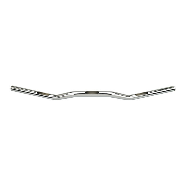 Biltwell Tracker 1-1/8" O/S handlebar chrome 82-22 H-D (excl. 08-22 e-throttle models) with 1-1/8" diameter risers