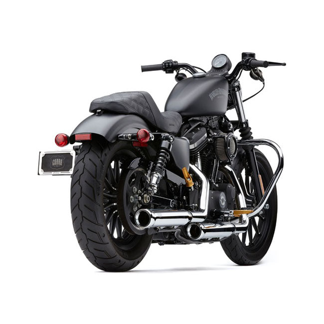 Cobra NH Series 3" Slip-on Mufflers. Chrome – 2014–2022 XL Sportster