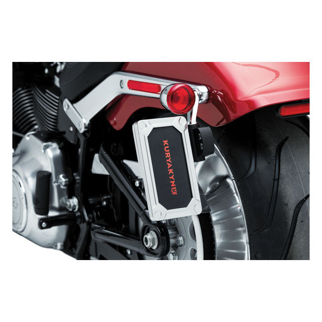 Kuryakyn Nova side mount licence plate frame 18-21 Softail Breakout, Fat Bob, Fat Boy, Slim & Street Bob