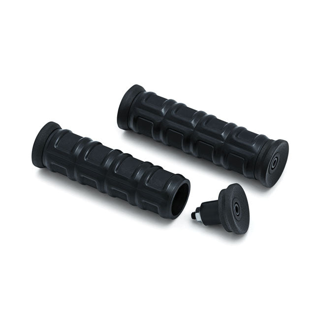 Kuryakyn Dillinger Grips. Satin Black – 1" Handlebars
