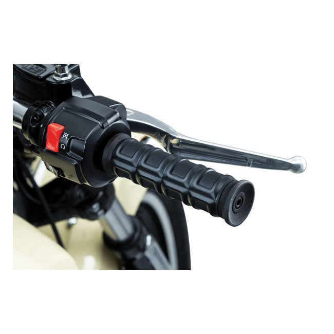 Kuryakyn Dillinger grips. Satin black 7/8" (22mm) handlebars