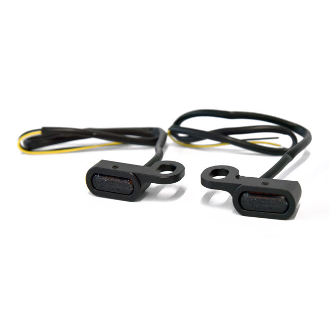 MCS Fastline, Below Bar LED Turn Signal Set. Black – Hydraulic Clutch: 2009–2016 FLT/Touring…