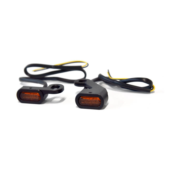 MCS Fastline, Below Bar LED Turn Signal Set. Black – Cable Clutch: 2009–2016 FLT/Touring…