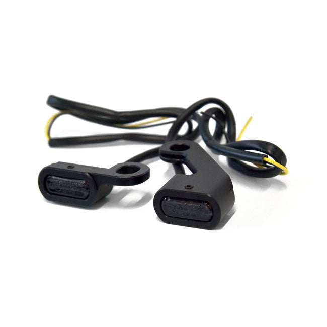 MCS Fastline, Below Bar LED Turn Signal Set. Black – Cable Clutch: 2009–2016 FLT/Touring…