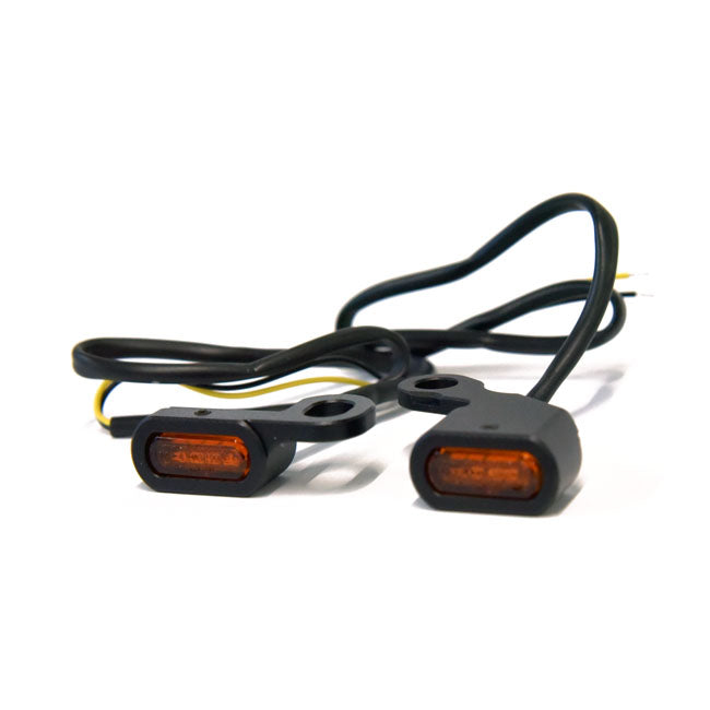 MCS Fastline, Below Bar LED Turn Signal Set. Black – 2000–2014 Softail; 1999–2017 Dyna…