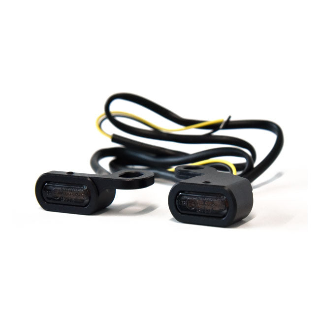 MCS Fastline, Below Bar LED Turn Signal Set. Black – 2000–2014 Softail; 1999–2017 Dyna…