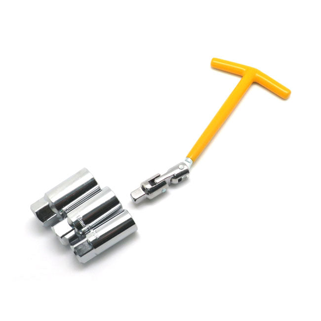 MCS Spark Plug T-Wrench, with 16/18/21 mm Sockets
