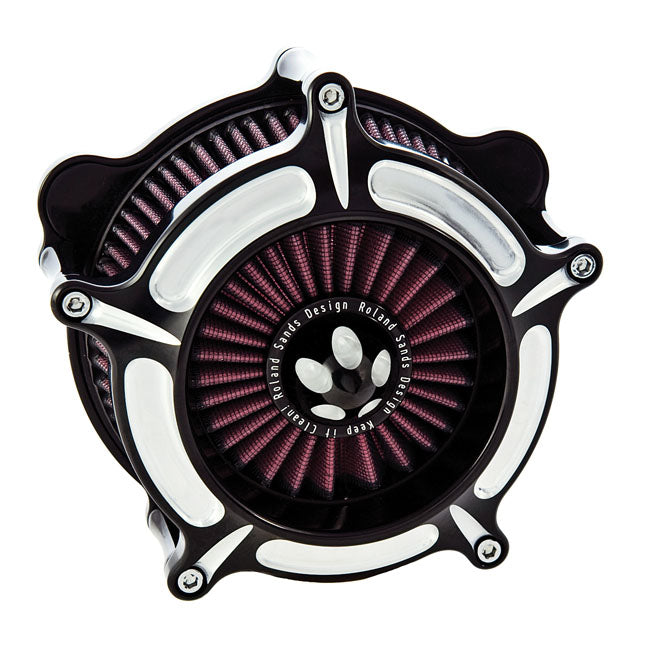 RSD 'Turbine' air cleaner kit. Black CC 18-22 Softail; 17-22 Touring; 17-22 Trikes