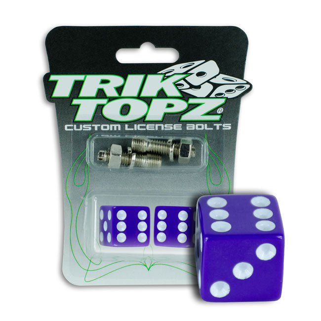 Trik Topz License Plate Mounts Dice Dark Purple – Universal