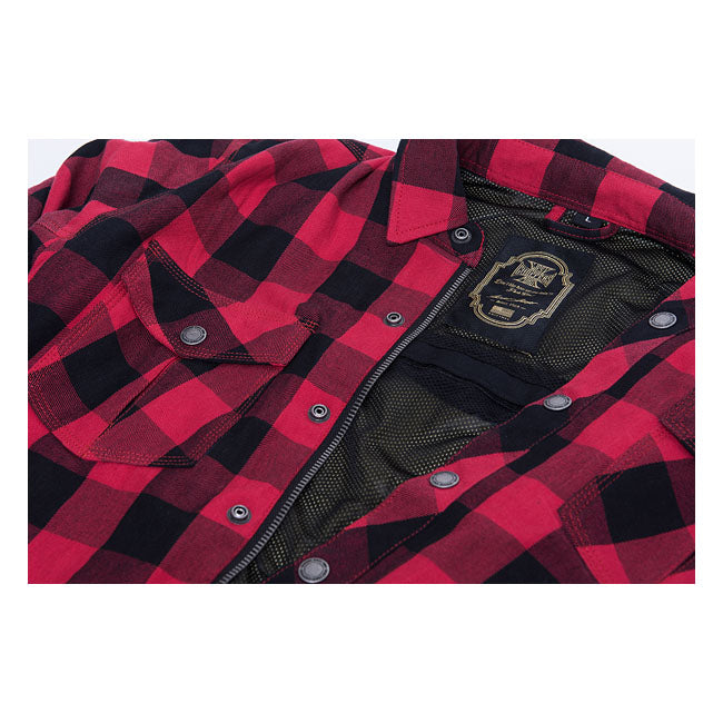 West Coast Choppers Wcc Dominator Riding Flannel Shirt Red/Black Ce Appr – S