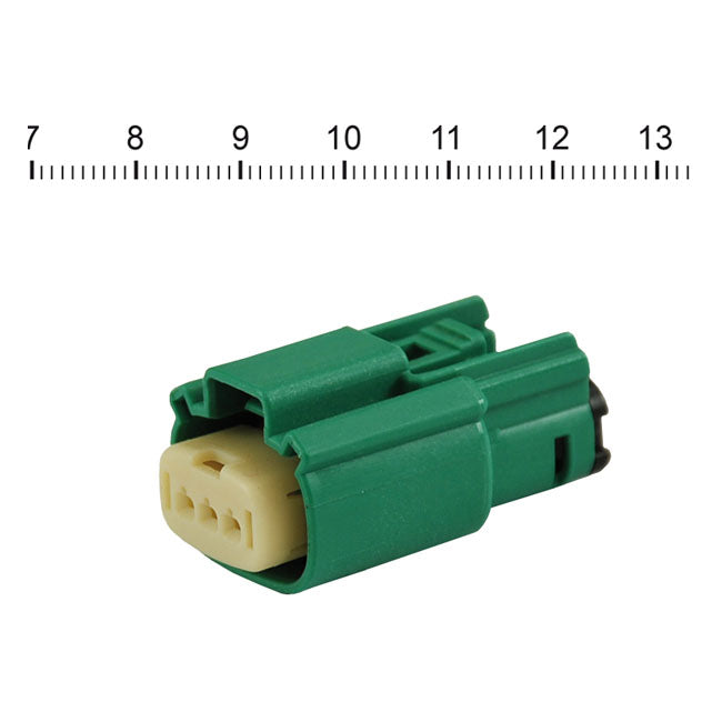 Namz Molex MX-150 Connector. Green, Plug, 3-Pin – 2007–2026 Various H-D