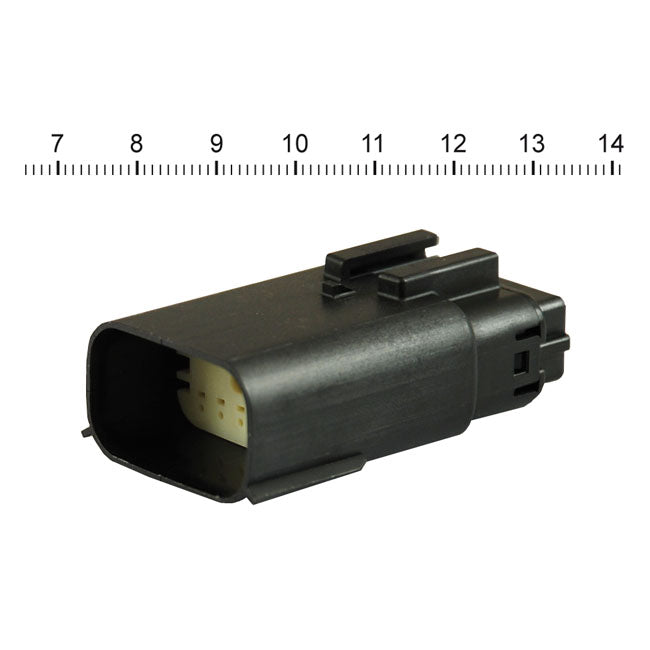 Namz Molex MX-150 Connector. Black, Receptacle, 12-Pin – 2007–2026 Various H-D