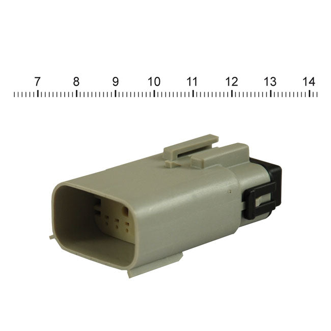 Namz Molex MX-150 Connector. Gray, Receptacle, 12-Pin – 2007–2026 Various H-D