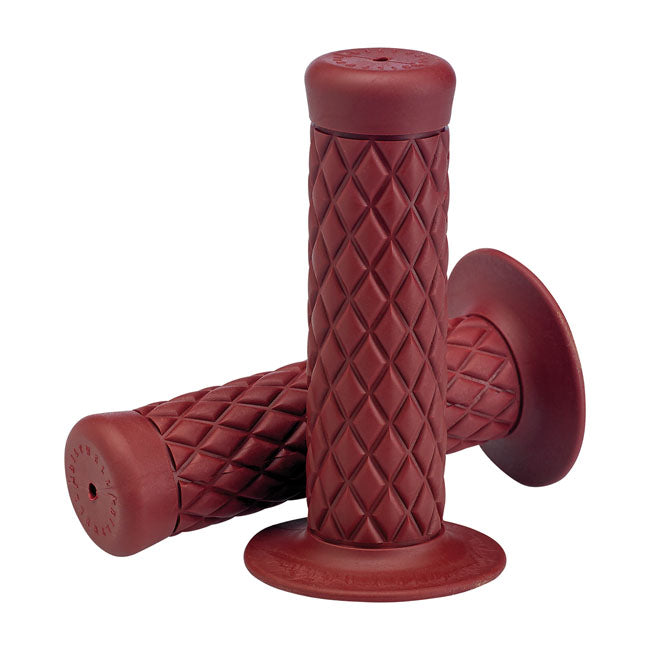 Biltwell 1" TPV Grips Thruster Oxblood – 1974–2025 H-D with 1" Diameter Grip Area