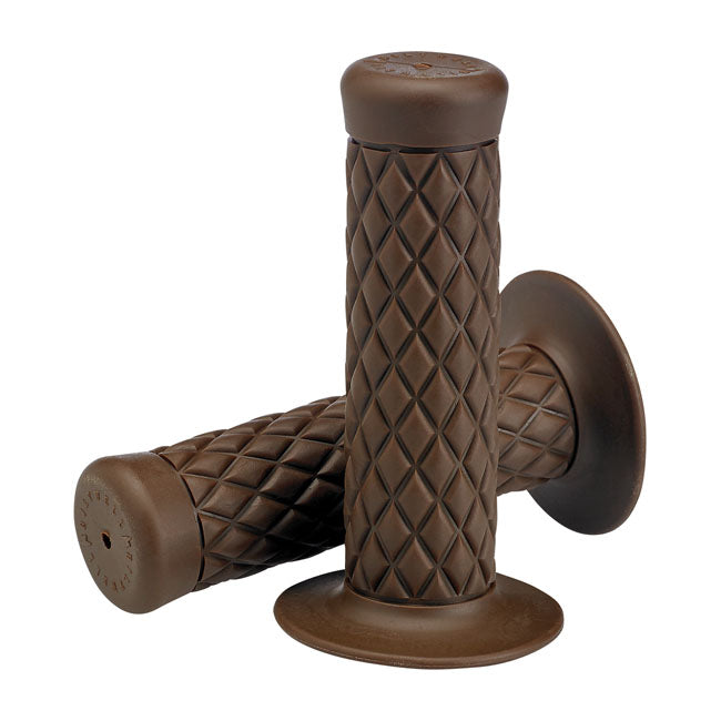 Biltwell 1" TPV Grips Thruster Chocolate – 1974–2025 H-D with 1" Diameter Grip Area