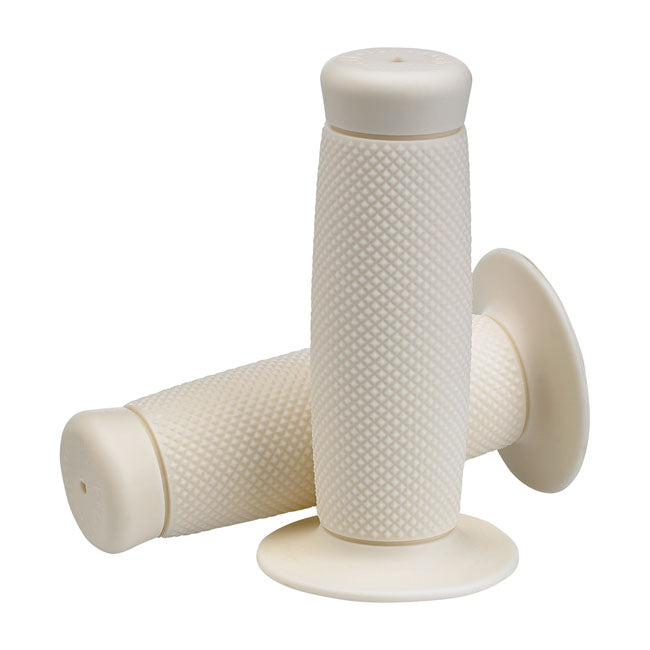Biltwell 1" TPV Grips Renegade White – 1974–2025 H-D with 1" Diameter Grip Area