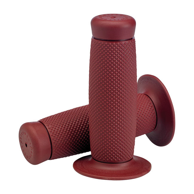Biltwell 1" TPV Grips Renegade Oxblood – 1974–2025 H-D with 1" Diameter Grip Area