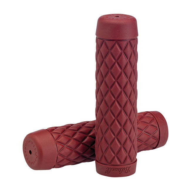 Biltwell 1" TPV Grips Torker Oxblood – 1974–2025 H-D with 1" Diameter Grip Area