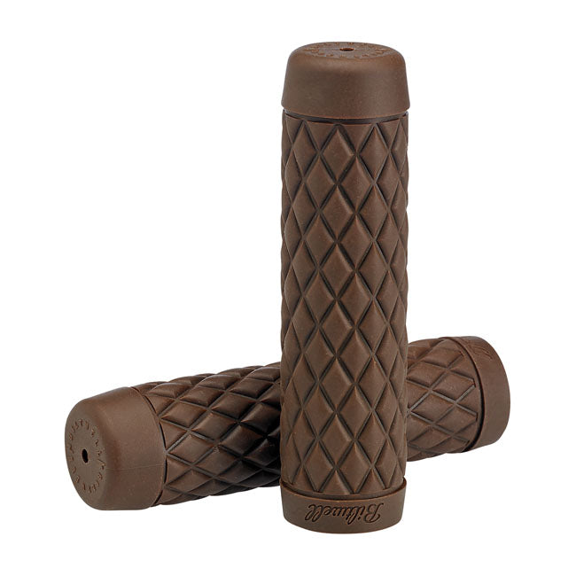 Biltwell 1" TPV Grips Torker Chocolate – 1974–2025 H-D with 1" Diameter Grip Area
