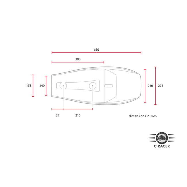 C-Racer Flat Racer SCR4.1 Seat with Side Number Plates – Universal