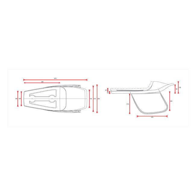 C-Racer Bolntor SCR5.1 Flat Track Seat. Black – Universal