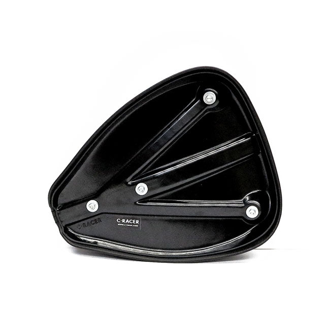 C-Racer Classic Bobber Solo Seat. Medium. Black – Universal