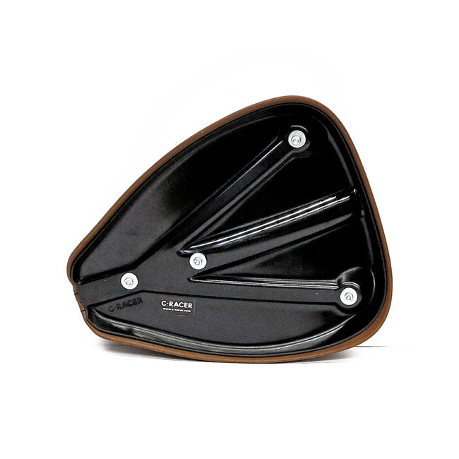 C-Racer Classic Bobber Solo Seat. Medium. Dark Brown – Universal
