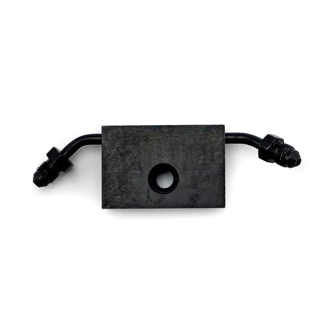 Goodridge ABS Adapter Front. Black Plated Carbon Steel – 2012–2022 XL Sportster