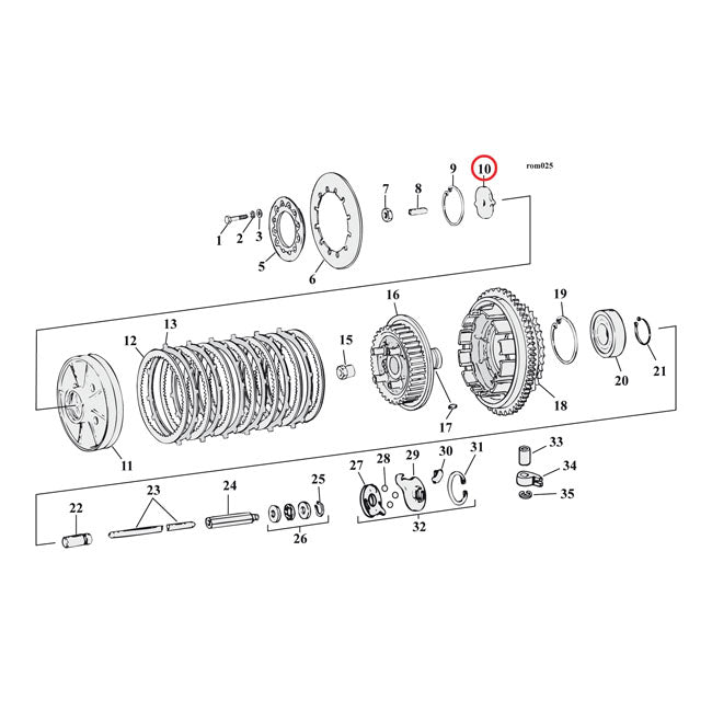 MCS Clutch Adj.Plate, 7/16 Thread – 1984–1989 Big Twin and 1984–2000 Big…