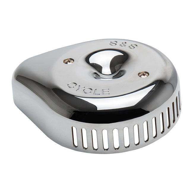 S&S Stealth Teardrop Slasher Cover. Chrome – S&S Stealth Air Cleaners