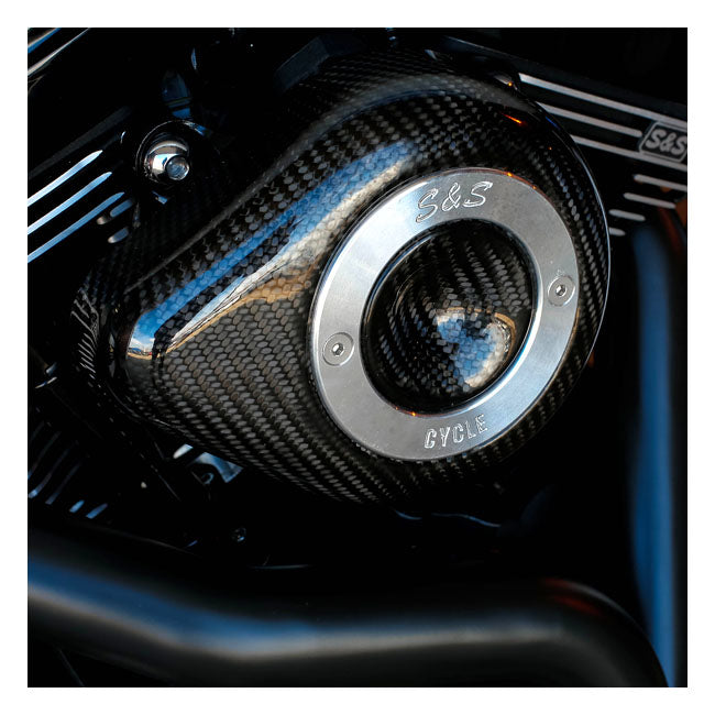 S&S Carbon Teardrop Air Cleaner Kit – 2008–2016 FLT/Touring; 2016–2017 Softail…