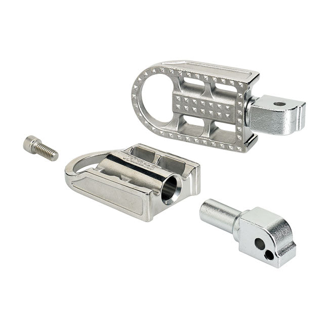 Biltwell Mushman passenger foot pegs. Polished 18-23 Softail with foot pegs (passenger)