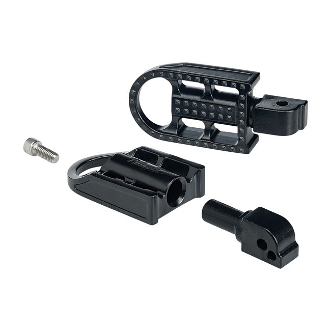 Biltwell Mushman passenger foot pegs. Black 18-23 Softail with foot pegs (passenger)
