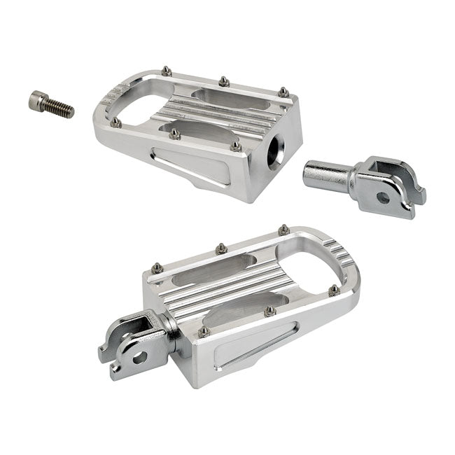 Biltwell Punisher XL rider foot pegs polished 18-21 Softail with foot pegs (rider)