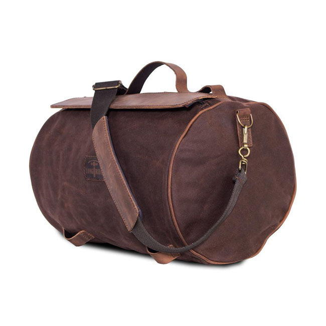 Longride Roll Bag Waxed Cotton Narrow. Brown Wax – Universal