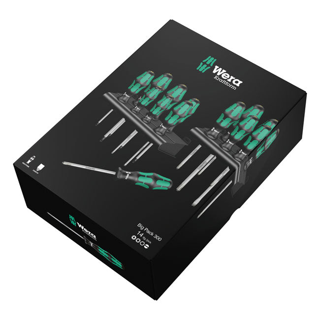 Wera Screwdriver Set 14 Pcs. Kraftform 300 Plus Big Pack – Phillips; Pozidriv; Torx® & Slotted…
