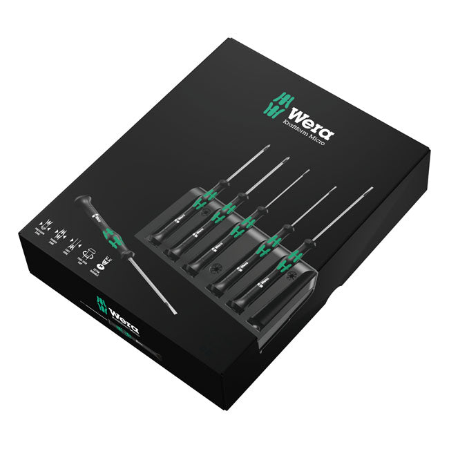 Wera Micro Screwdriver Set 6 Pcs for Electronic Applications – Phillips & Slotted Screws