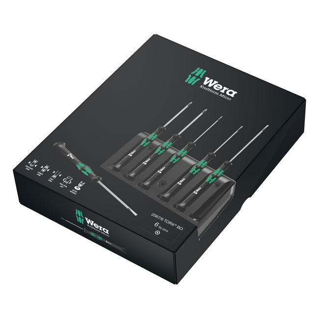 Wera Micro Screwdriver Set 6 Pcs for Electronic Applications – Torx® Screws with and without Safety Pin