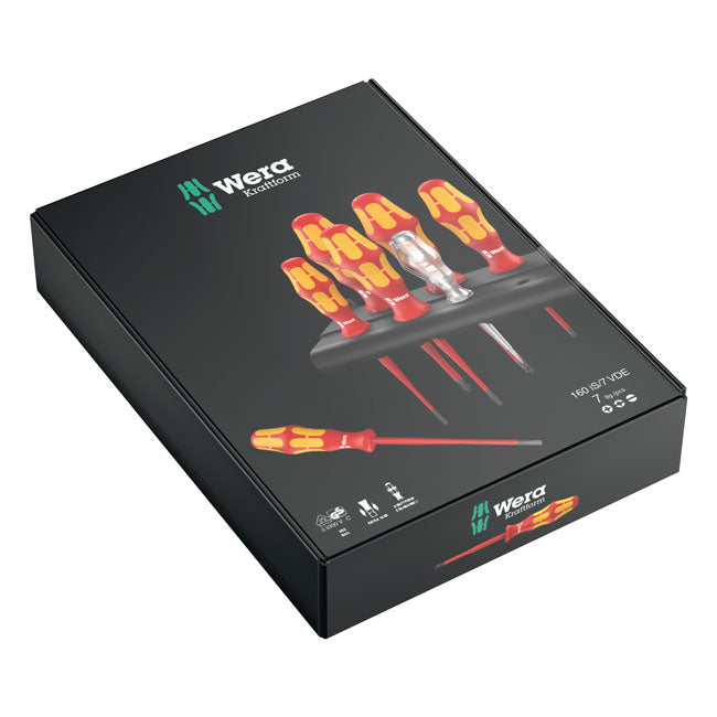 Wera Screwdriver & Voltage Tester Kit 7 Pcs. Kraftform Plus – Phillips; PlusMinus (Pozidriv/Slotted)…