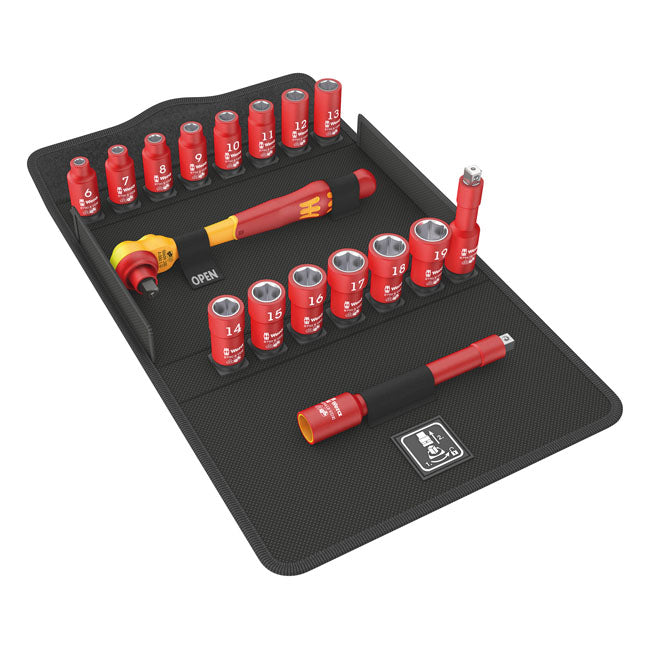 Wera Zyklop VDE 3/8" Drive Ratchet Set 17 Pcs. Metric