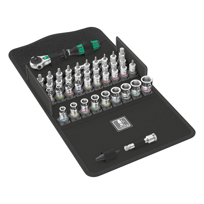 Wera Zyklop Ratchet Kit 42 Pcs. 1/4" Drive Metric Sizes – Torx®; Hex Heads (Allen Heads)…