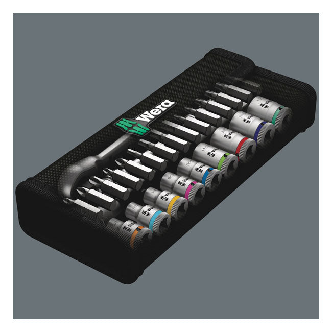 Wera Zyklop Ratchet Switch Kit 28 Pcs. 1/4" Drive - US Sizes – Phillips; Pozidriv; Torx® and Hex (Allen…
