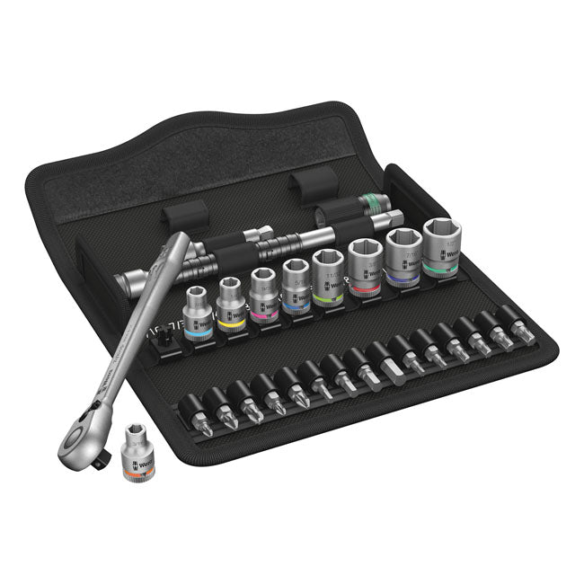 Wera Zyklop Ratchet Switch Kit 28 Pcs. 1/4" Drive - US Sizes – Phillips; Pozidriv; Torx® and Hex (Allen…