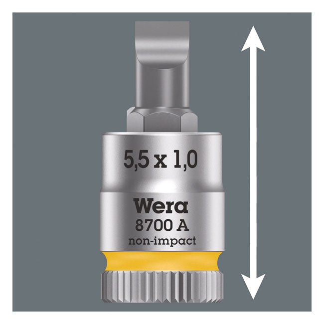 Wera Zyklop 1/4" Slotted Socket Bit – Slotted Bolts/Screws