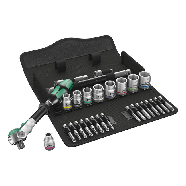 Wera Zyklop Ratchet Kit 29 Pcs. 3/8" Drive Metric Sizes – Torx®; Hex Head (Allen Heads); Phillips…