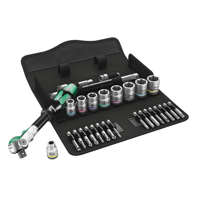 Wera Zyklop Ratchet Kit 29 Pcs. 3/8" Drive US Sizes – Torx®; Hex Head (Allen Heads); Phillips…