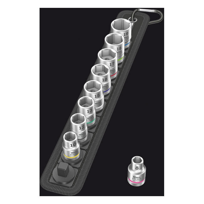 Wera Socket Belt with 3/8" Drive Hex Sockets - Metric – Hex Bolts and Nuts